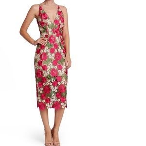 Dress the Population  Crochet Midi Dress